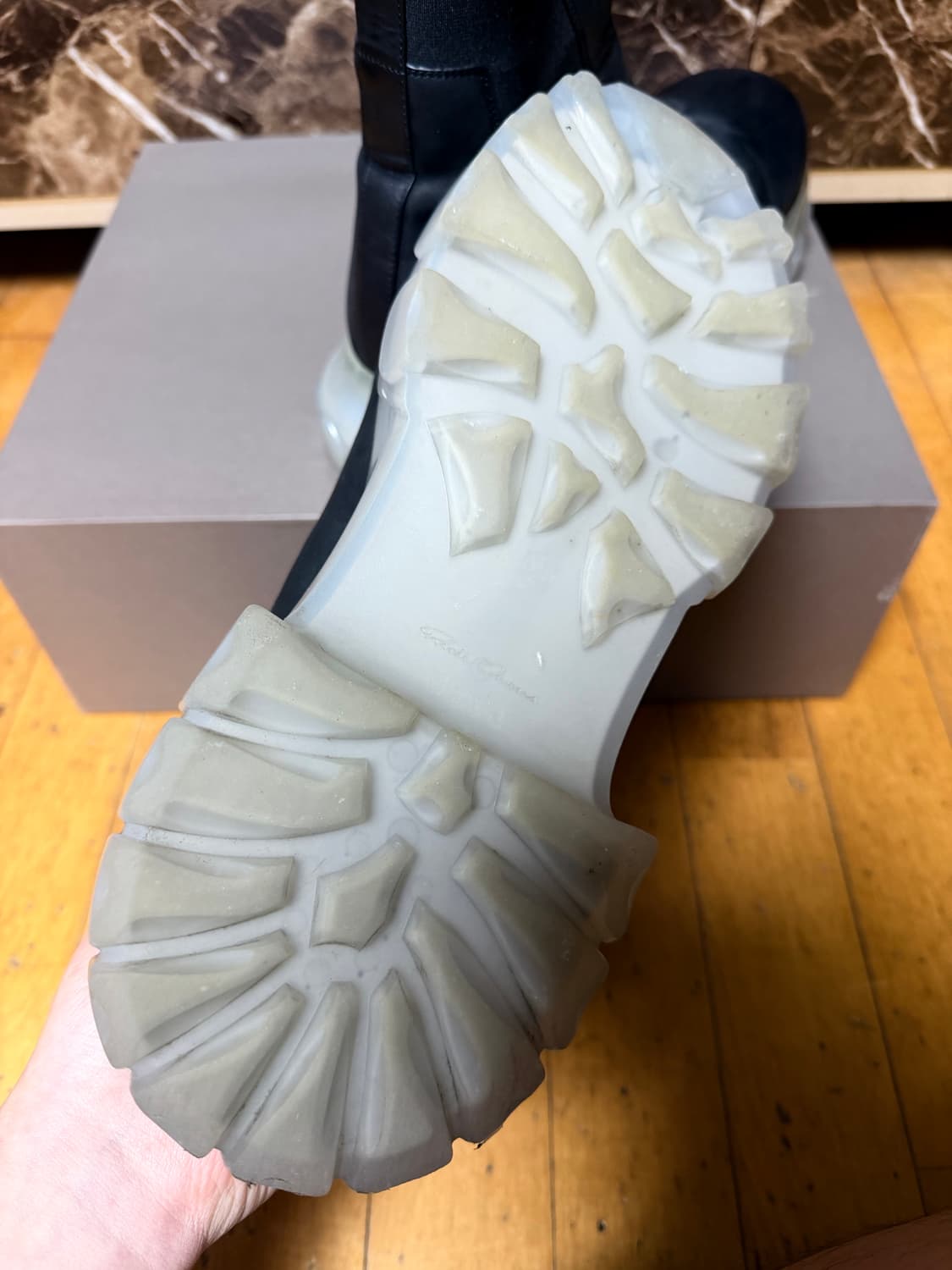 [44]릭오웬스 보조 트랙터 부츠 클리어솔 상품이미지5