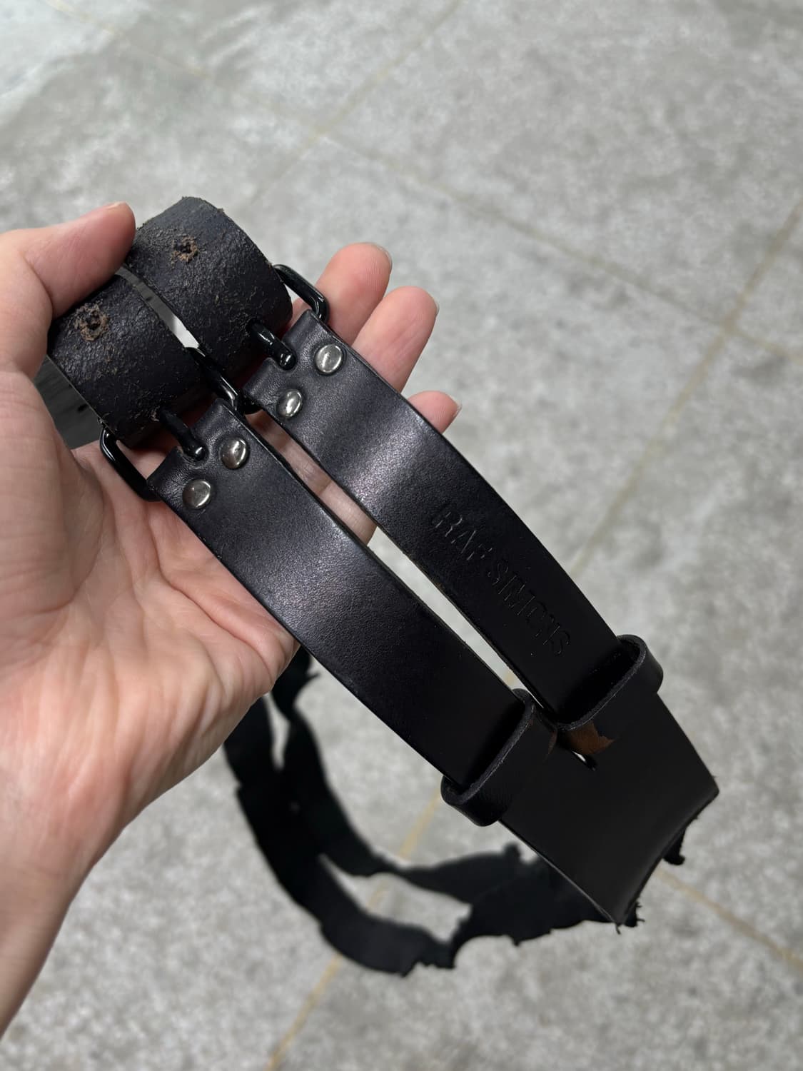 라프시몬스 05AW 더블 벨트 상품이미지10