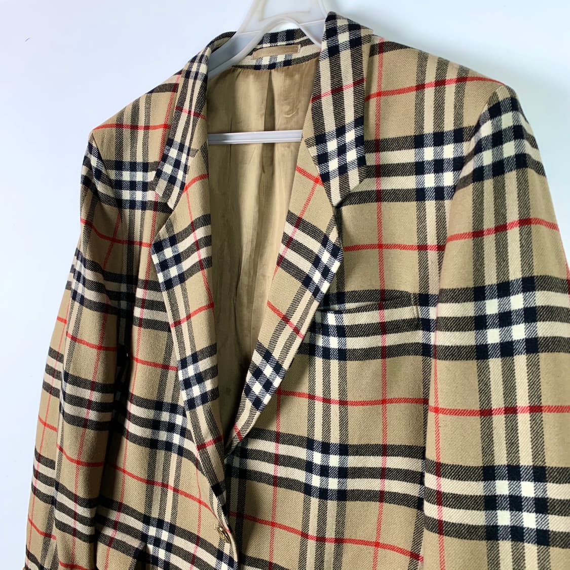버버리 90s 오리지널 노바 체크 블레이져 상품이미지7