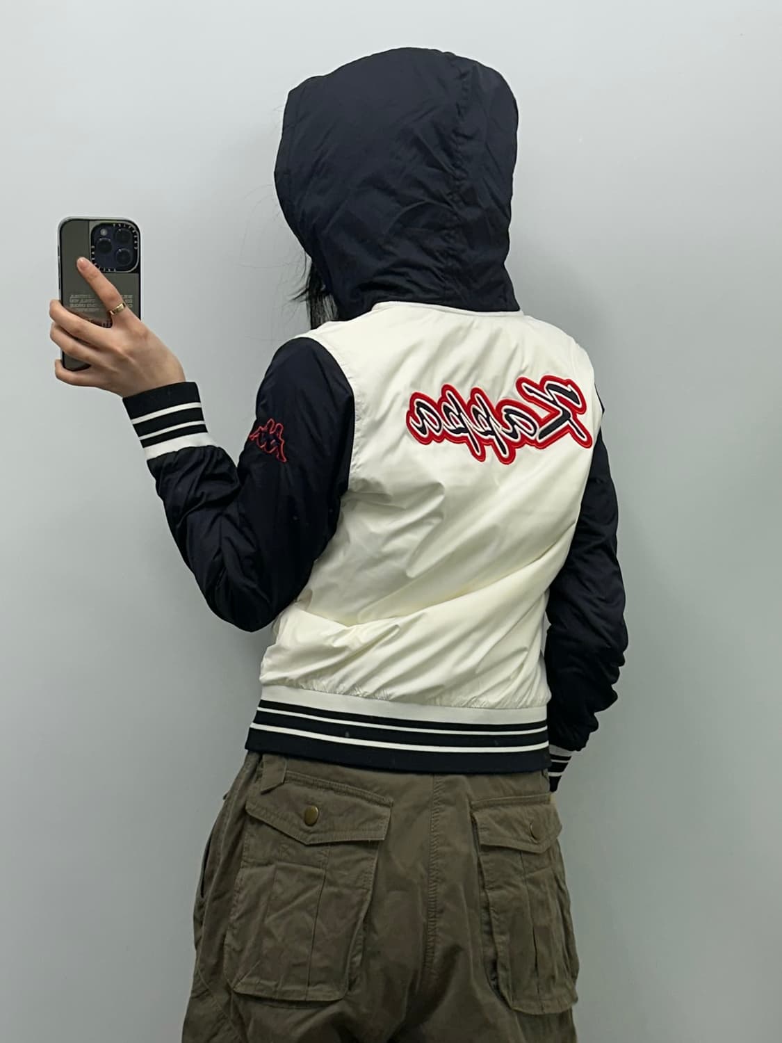 카파 y2k 와투케 나그랑 오래오 배색 후드자켓 상품이미지2