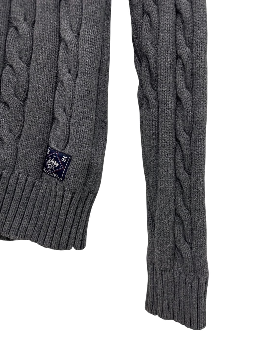 타미힐피거 꽈배기 니트집업 웜그레이 (L) 상품이미지7