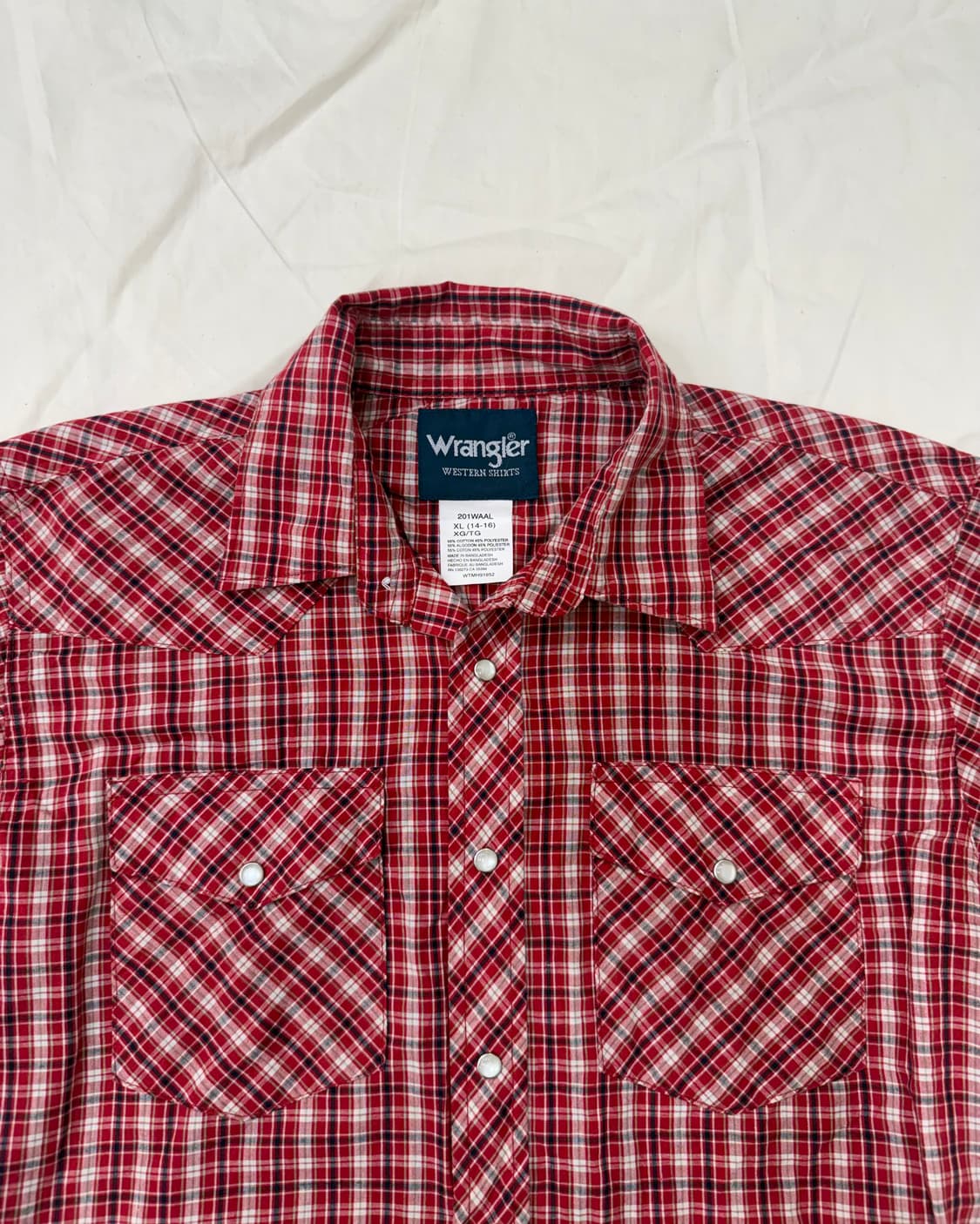 Wrangler 웨스턴 체크 셔츠 상품이미지1