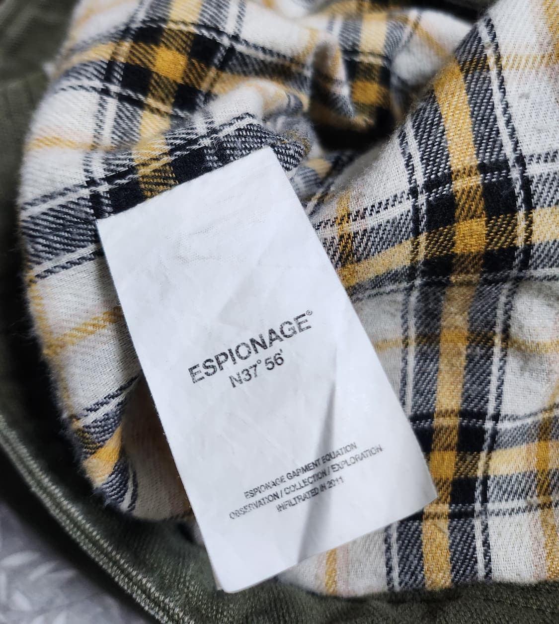 [L,모스그린]에스피오나지 워시드 캔버스 블루종 자켓 판매합니다 상품이미지5