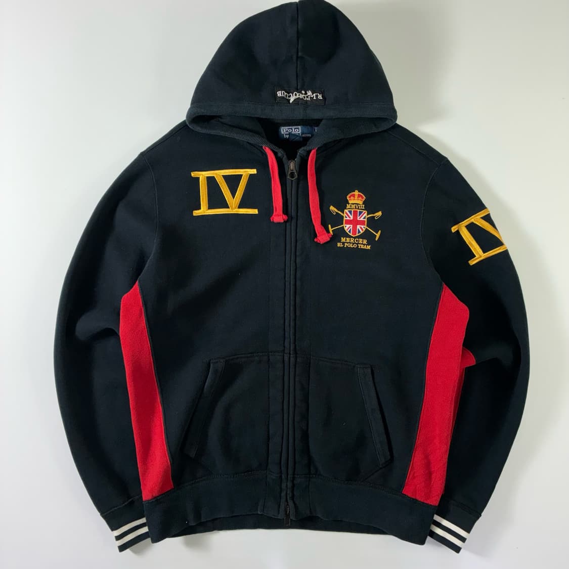 Polo  폴로 랄프로렌 MERCER club 자수 블랙 후드집업 상품이미지1