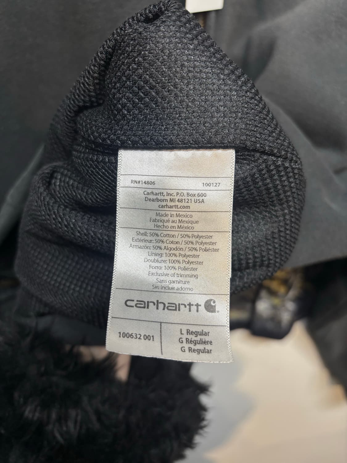 칼하트 후드집업 블랙 상품이미지5