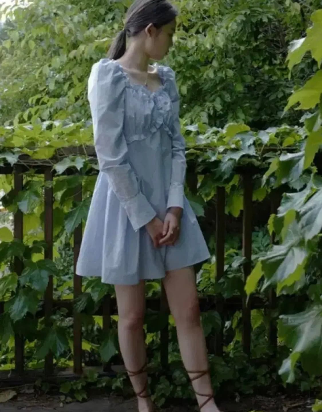 플로움 치치 드레스 블루 s 택달린 새제품 상품이미지3