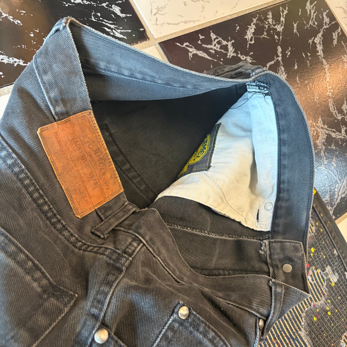 camel denim hand stitch pants 상품이미지7
