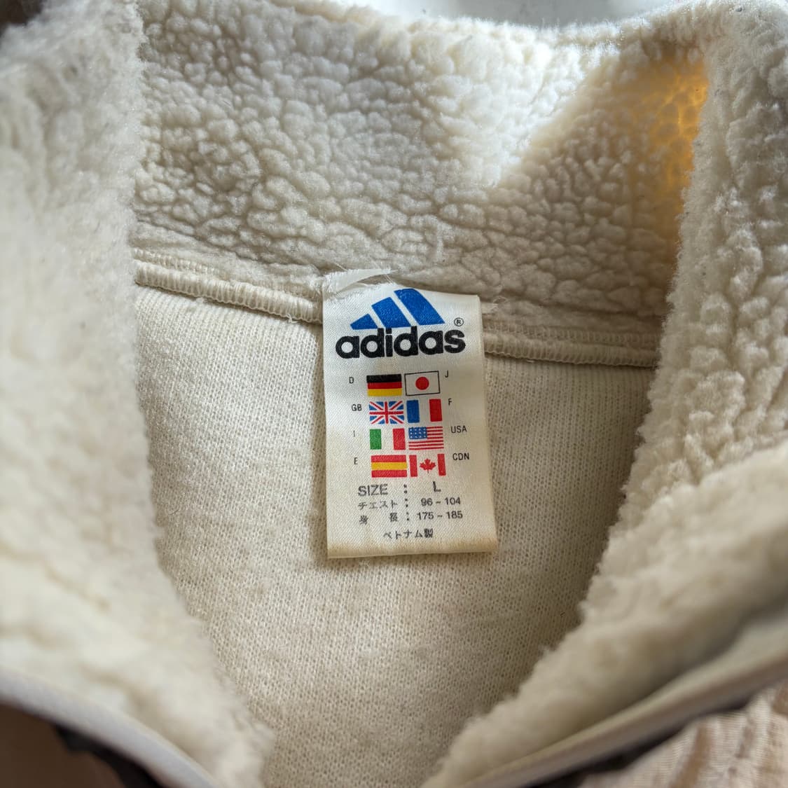 90s 아디다스 빈티지 하프집업 플리스 L 상품이미지7