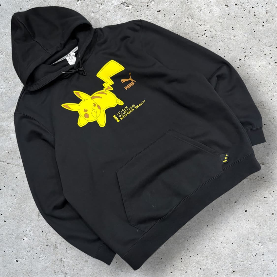 [XL] 푸마 포켓몬 피카츄 후드티 블랙 B983 상품이미지1