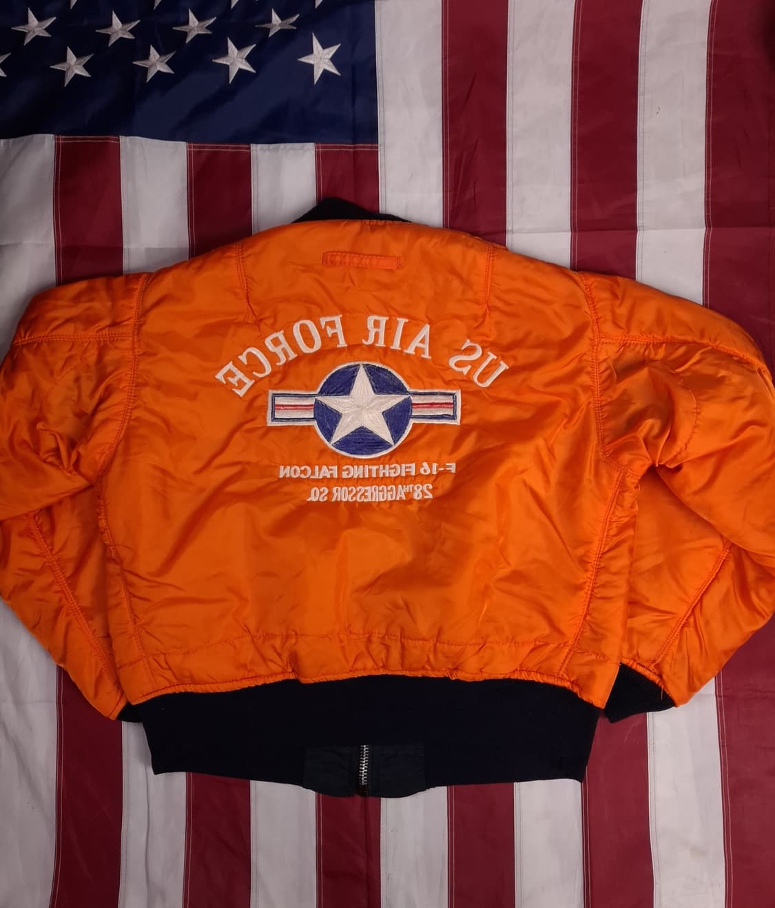 오리지날 미국제조 알파사 민수용 미공군 MA-1 항공점퍼 상품이미지8