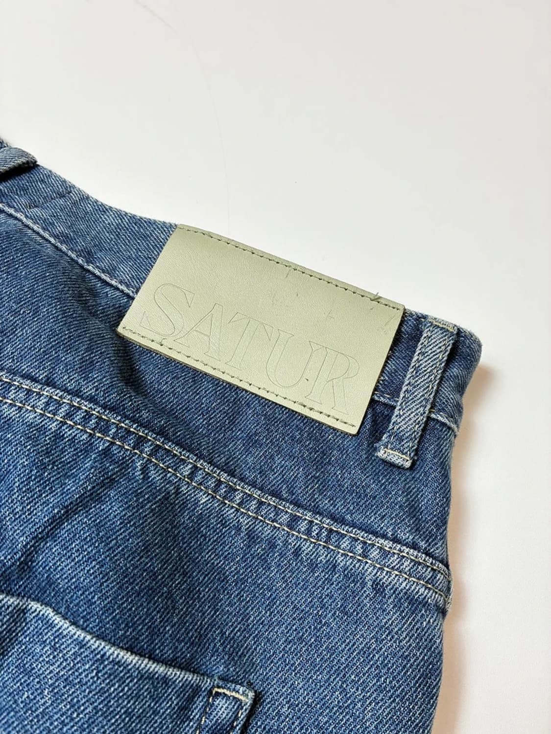 세터 SATUR 브루클린 뉴트로 와이드 워시드 데님 팬츠 PN8231 상품이미지7