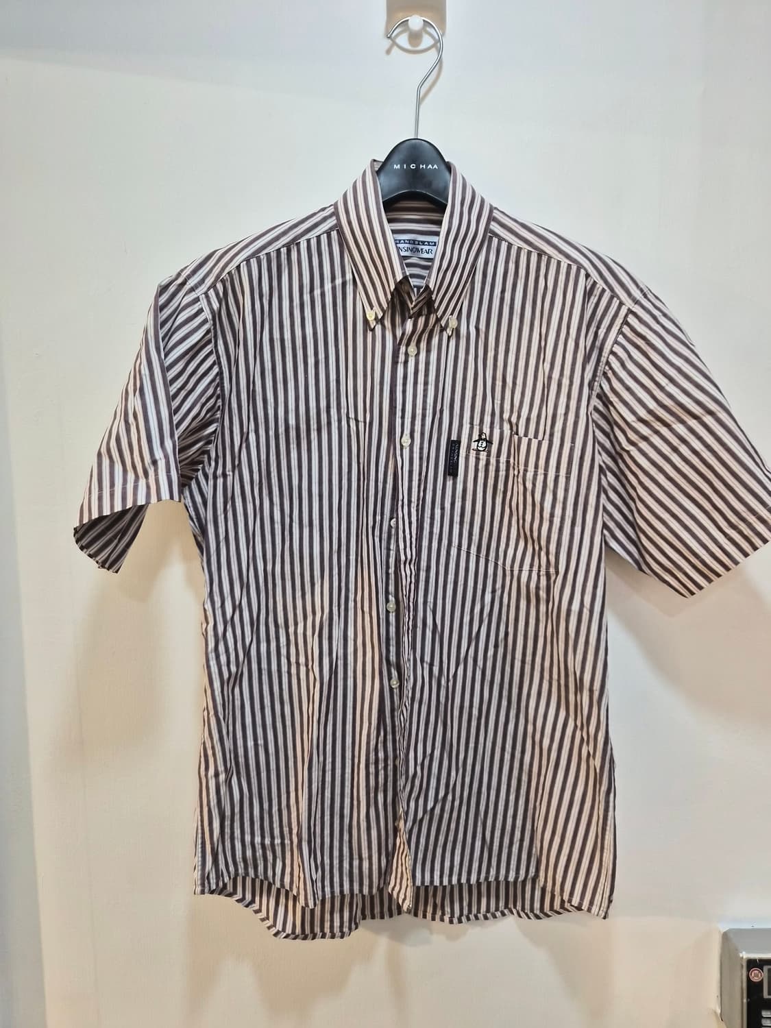 M/95) 먼싱웨어 반팔 스트라이프 셔츠 팝니다 상품이미지1