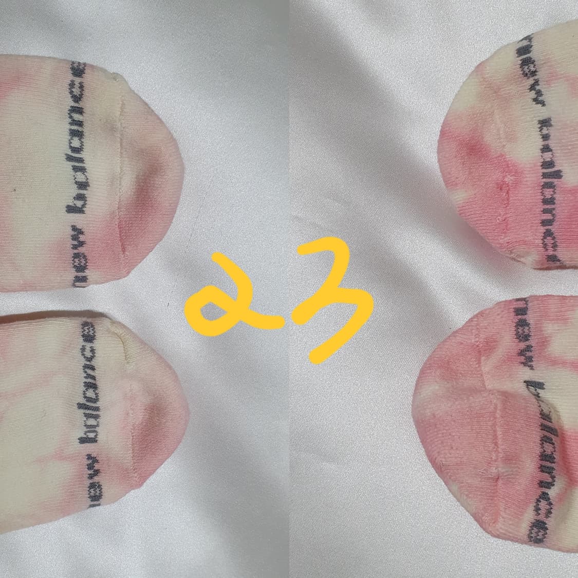 핑크 크림베이지 블랙 타이다이 뉴발란스 양말 삭스 상품이미지8