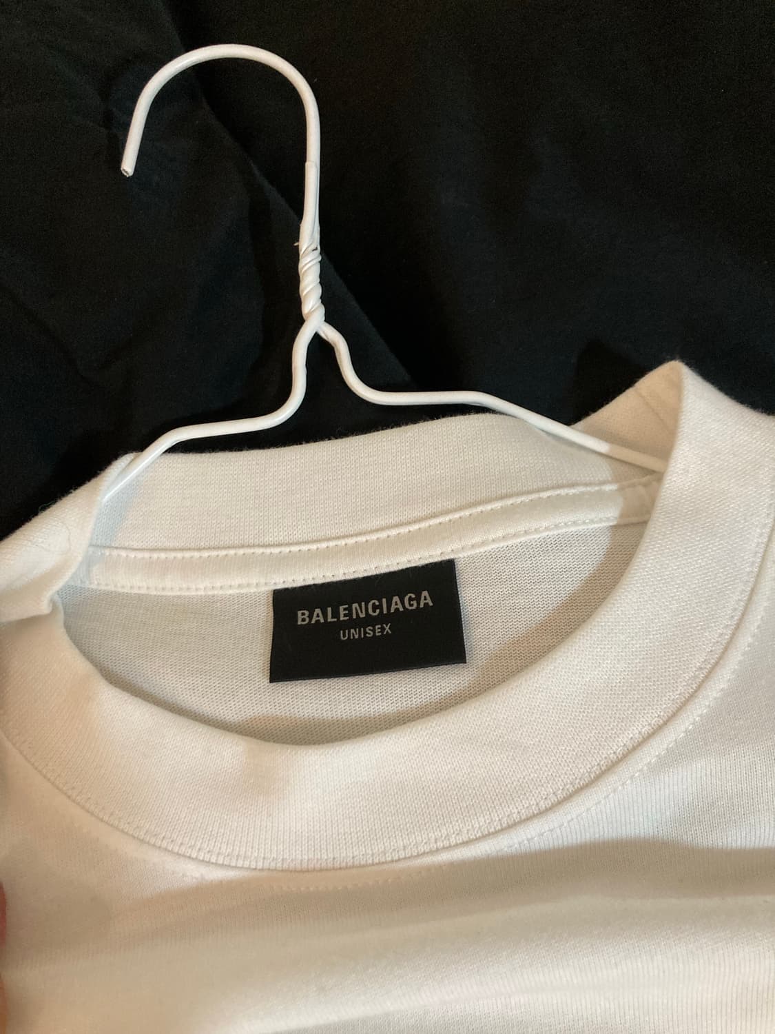 발렌시아가 기본 화이트 폴리티컬 롱슬리브 긴팔티셔츠 상품이미지6