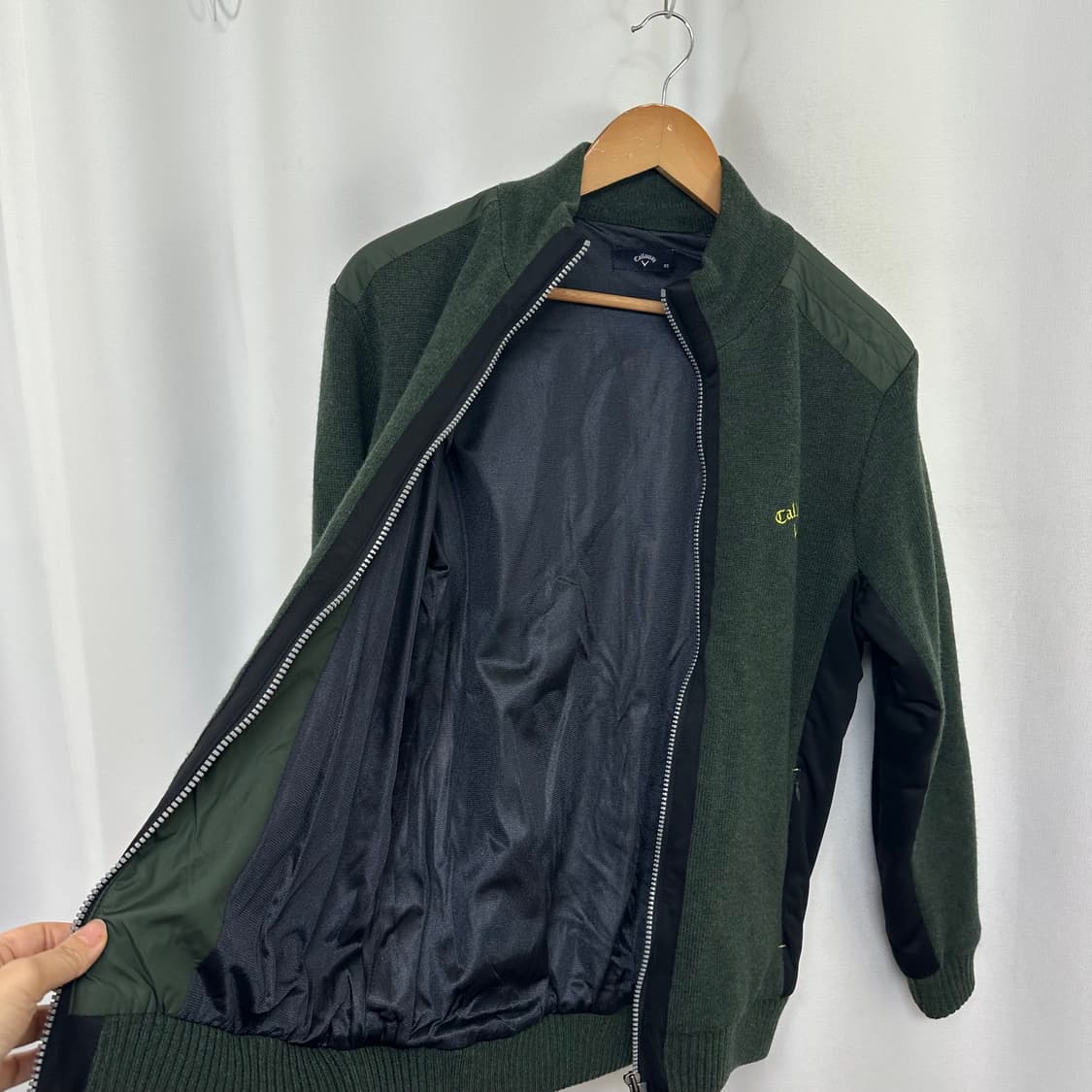 캘러웨이 남자 골프 니트집업 모100% 95 상품이미지6