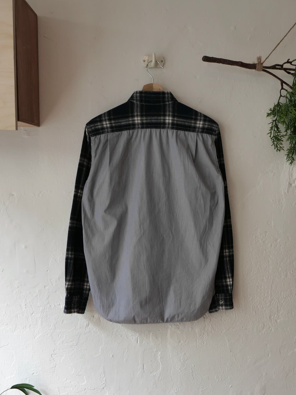  꼼데가르송 옴므 체크 셔츠 상품이미지3