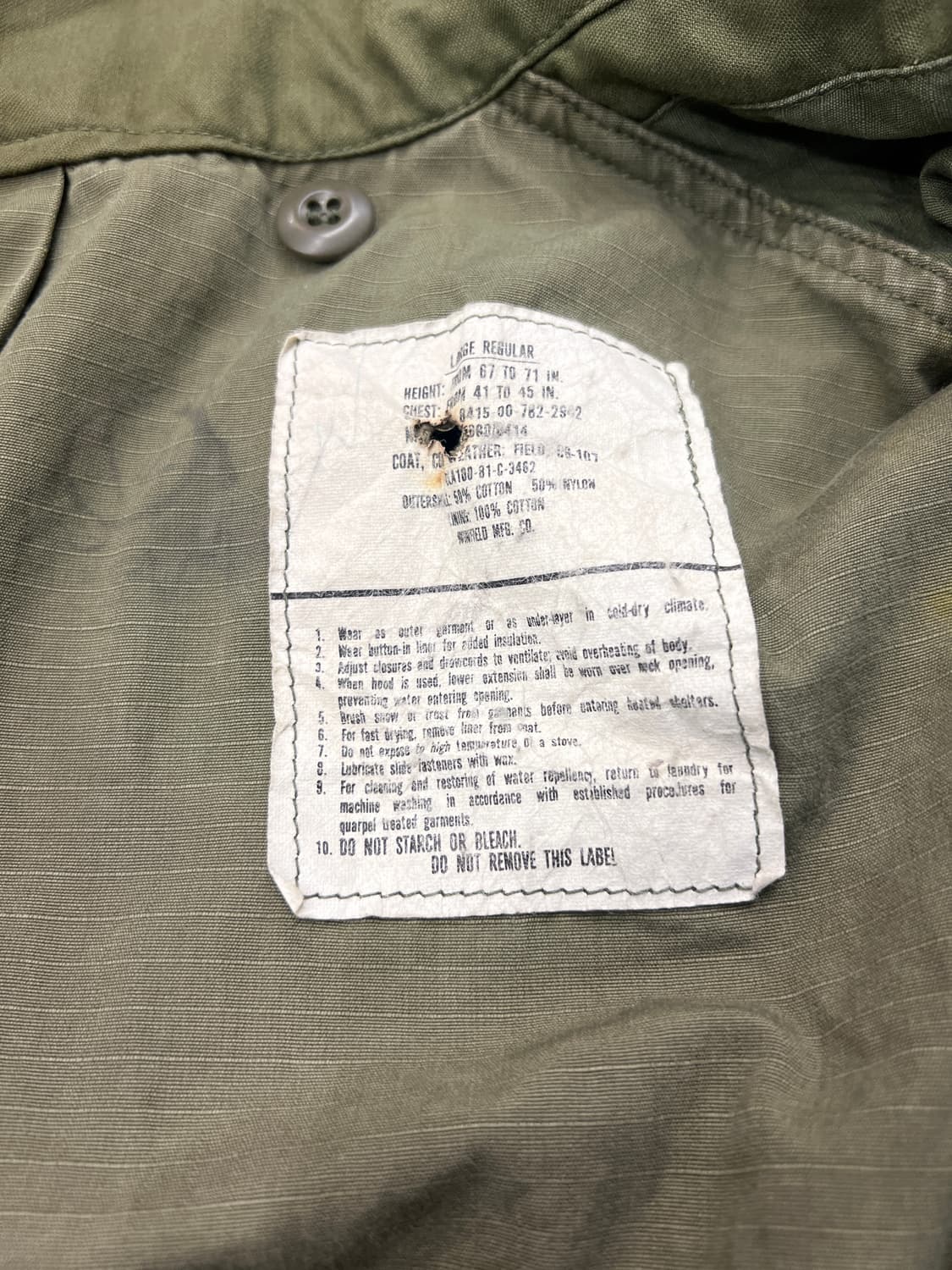 80’s US Army M-65 필드자켓 상품이미지6