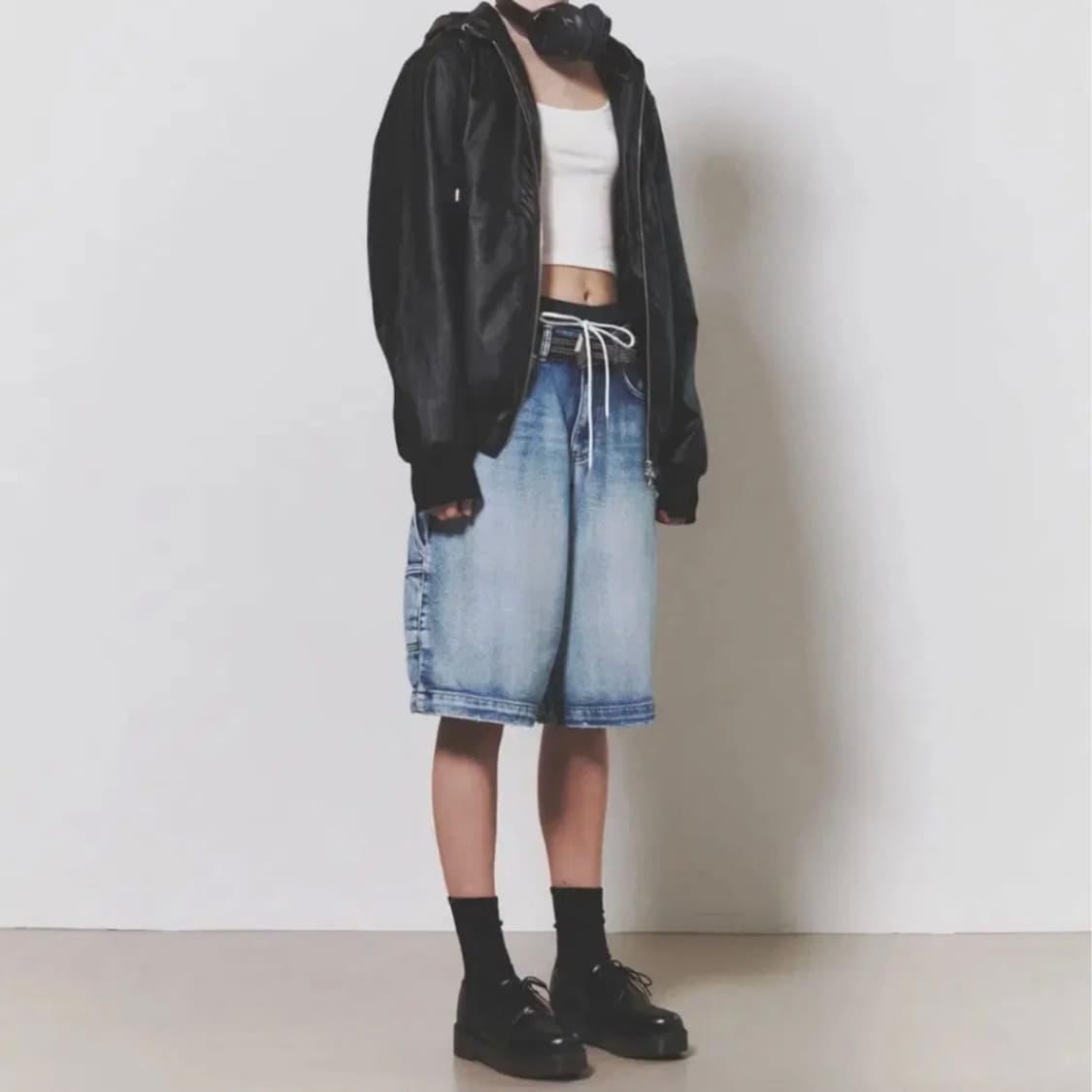 누아클레 카펜터 데님 버뮤다 팬츠 상품이미지2