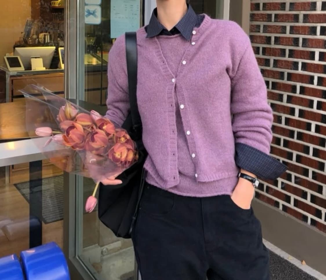 더에프유 라일락 가디건 상품이미지4