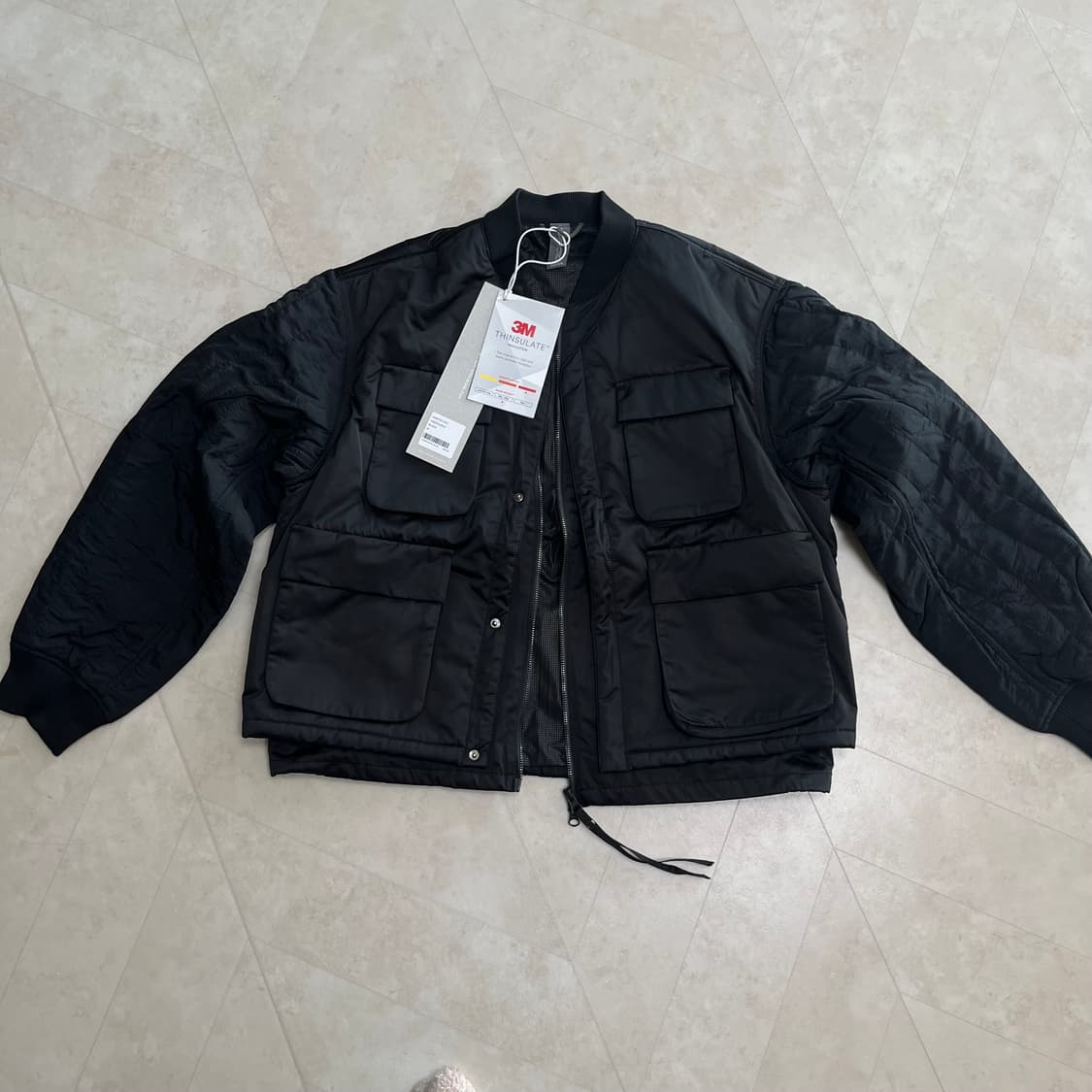 새상품)언어펙티드 패디드 레이어드 플라이트 자켓 블랙 상품이미지2