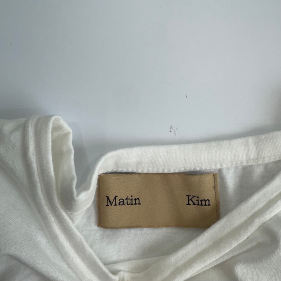 Matin kim 마땡킴 스펠아웃로고 화이트 반팔 상품이미지5