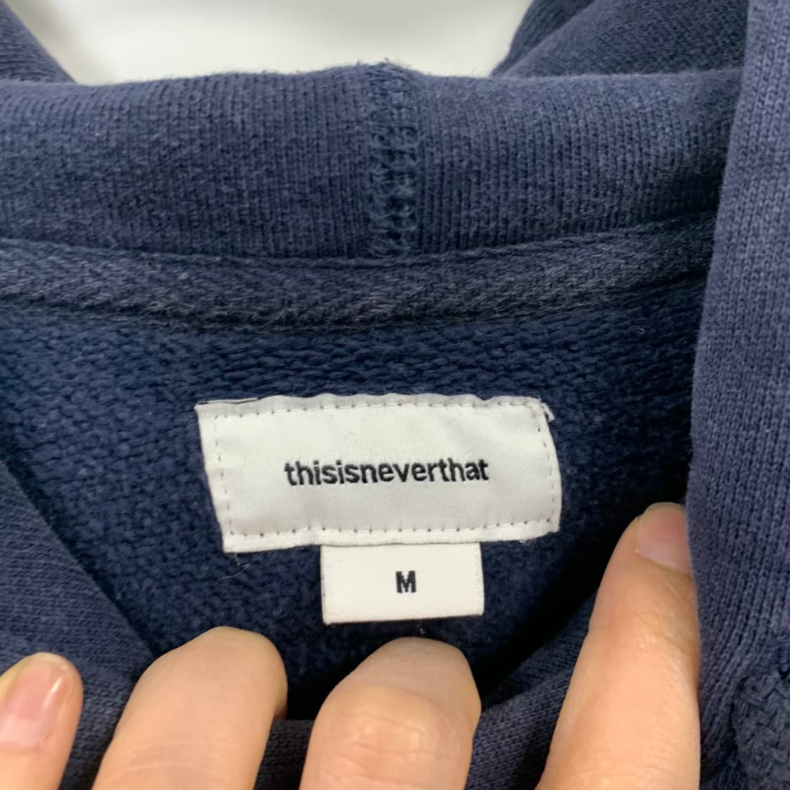 디스이즈네버댓 스펠아웃 네이비 후드티 상품이미지6
