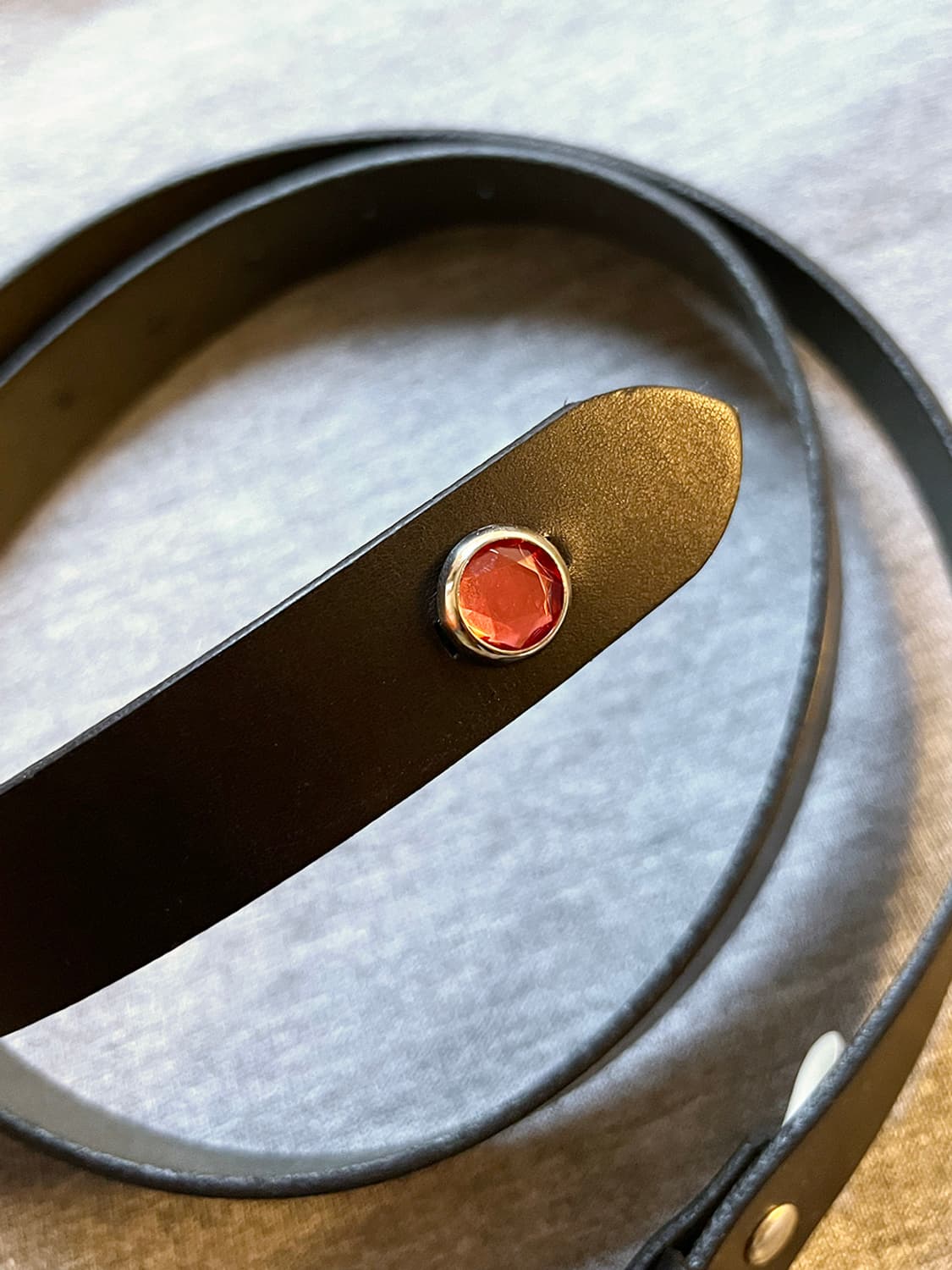 꼼 데 가르송 옴므 플러스 쥬얼 블랙 레더 벨트  상품이미지2