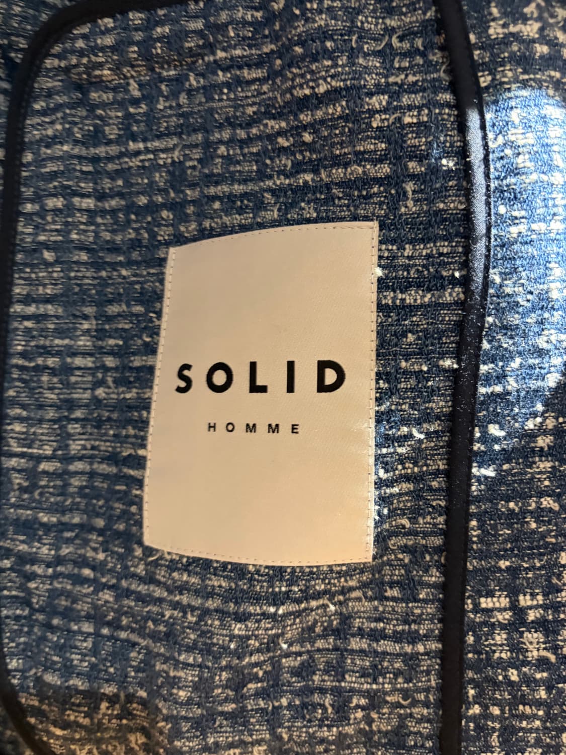 솔리드옴므 26SS 블루 트위드 자켓 48 (풀 구성품) 상품이미지3