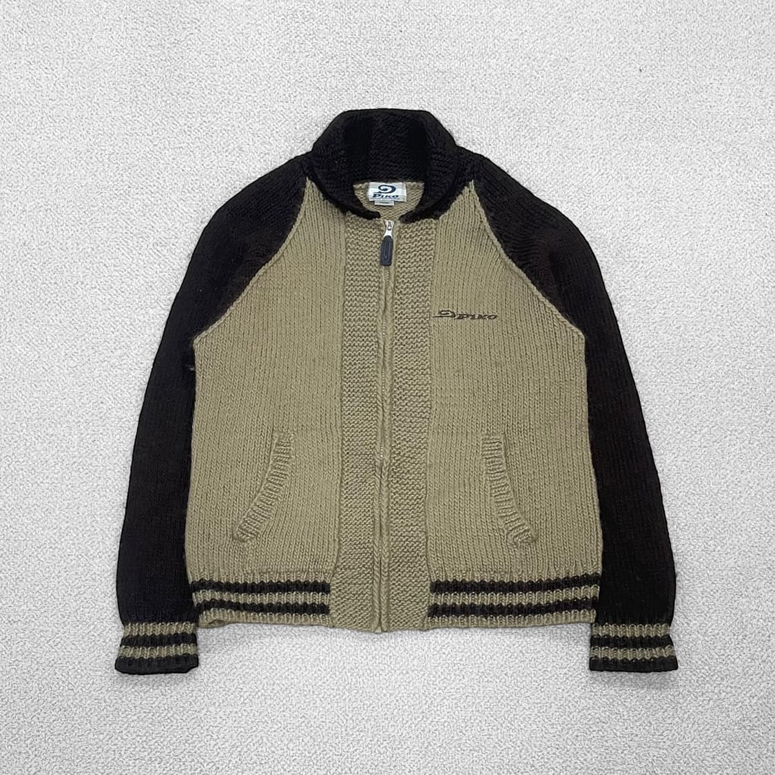 PIKO 피코 일본 재패니즈 빈티지 웨이브 코위찬 니트집업 상품이미지3