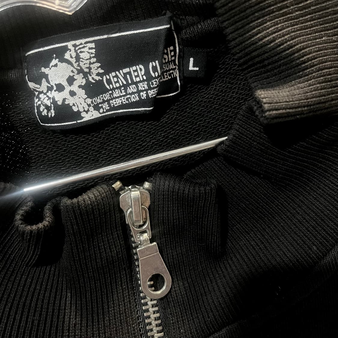 center clease 고스펑크 져지 집업 펑크룩 y2k 해골 상품이미지6