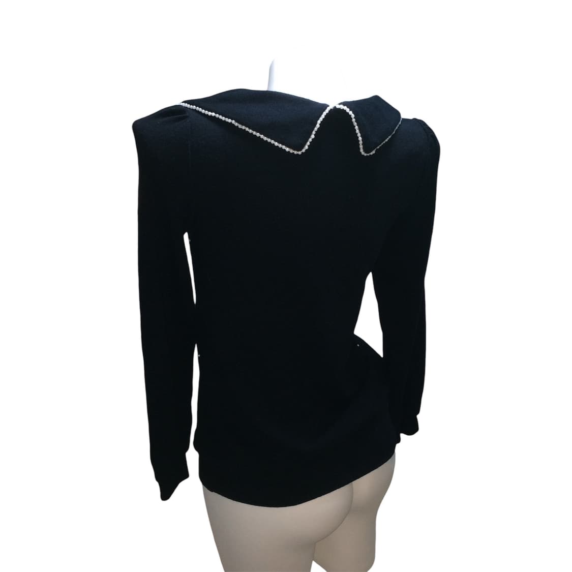 세실맥비 레이스 리본 진주 카라 니트 달천 상품이미지3