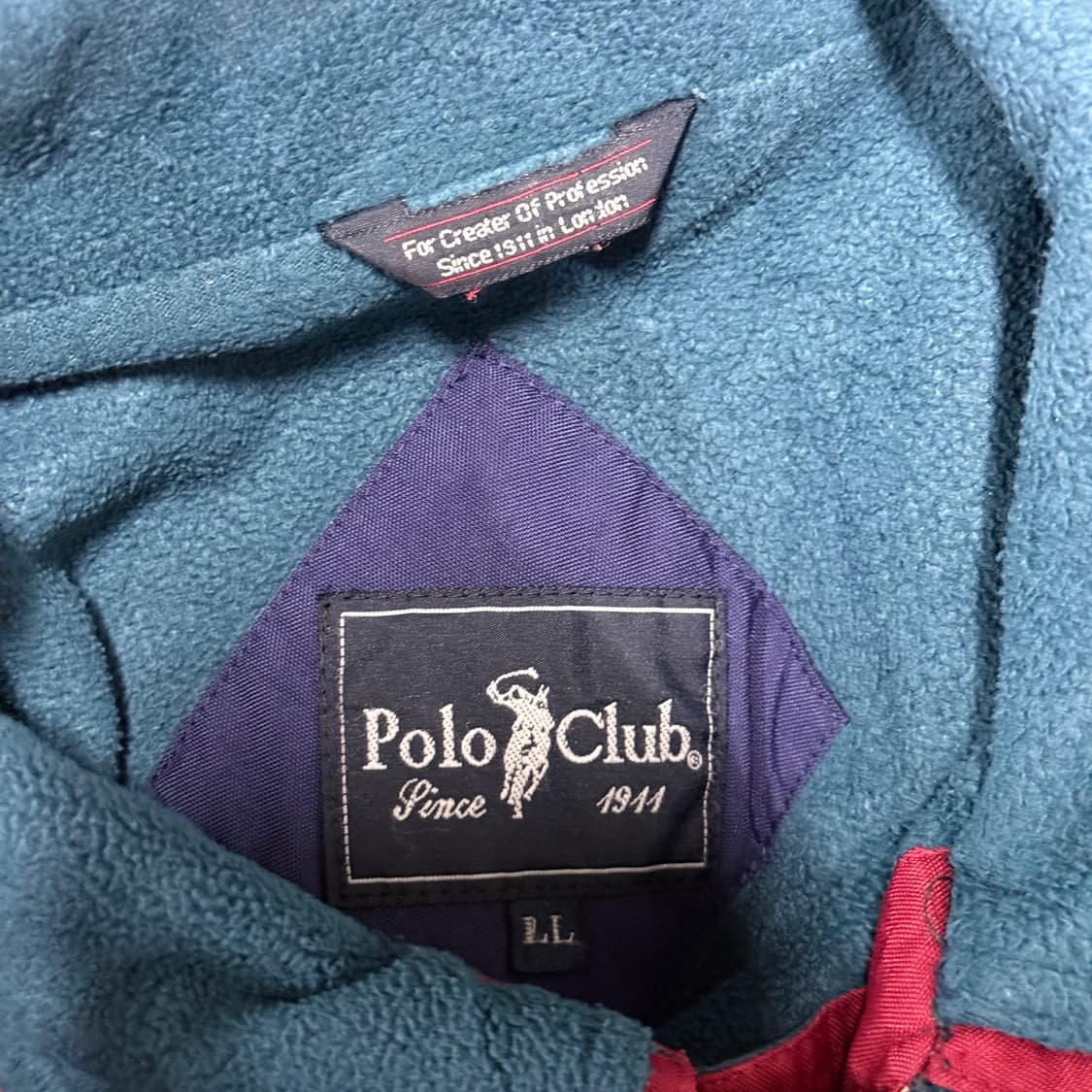 폴로 스포츠 올드스쿨 배색 플리스 디테일 퀼팅 집업 자켓 상품이미지7