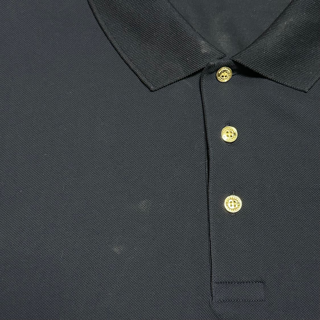 XL 버버리 금장로고 네이비 카라 긴팔 티셔츠 상품이미지6