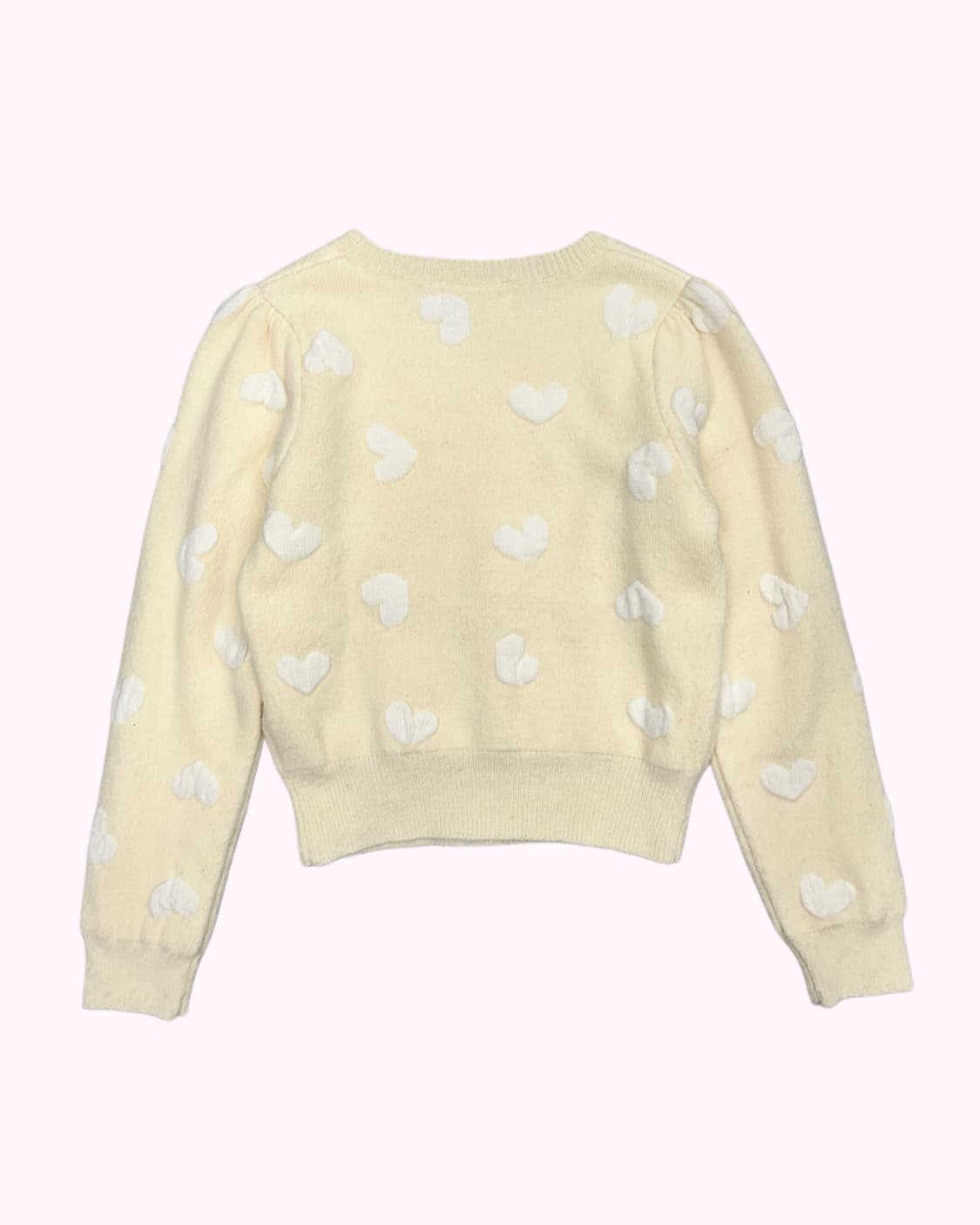 heart pattern yellow knit 상품이미지3