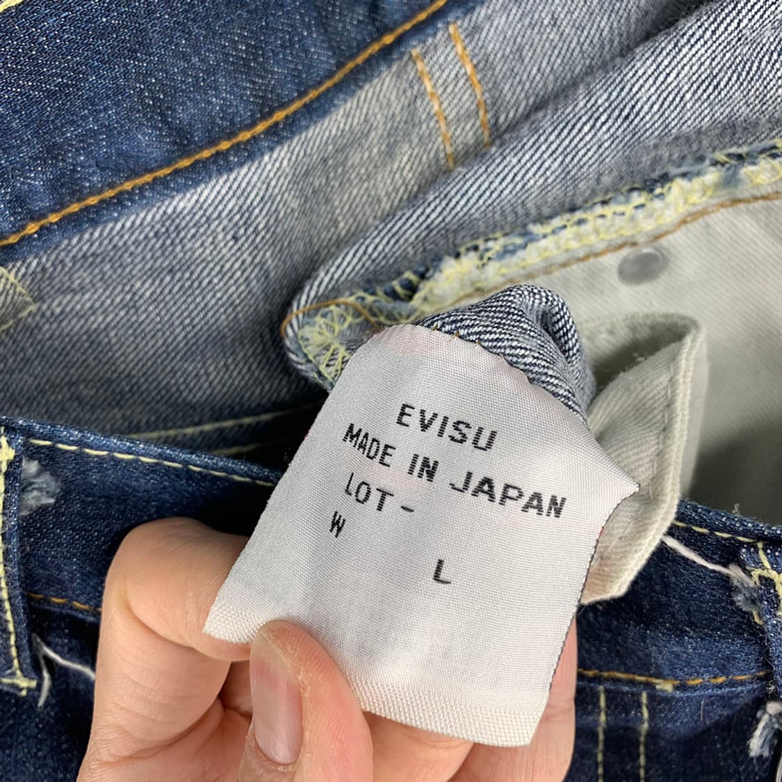 에비수 백로고 데님 팬츠 상품이미지9