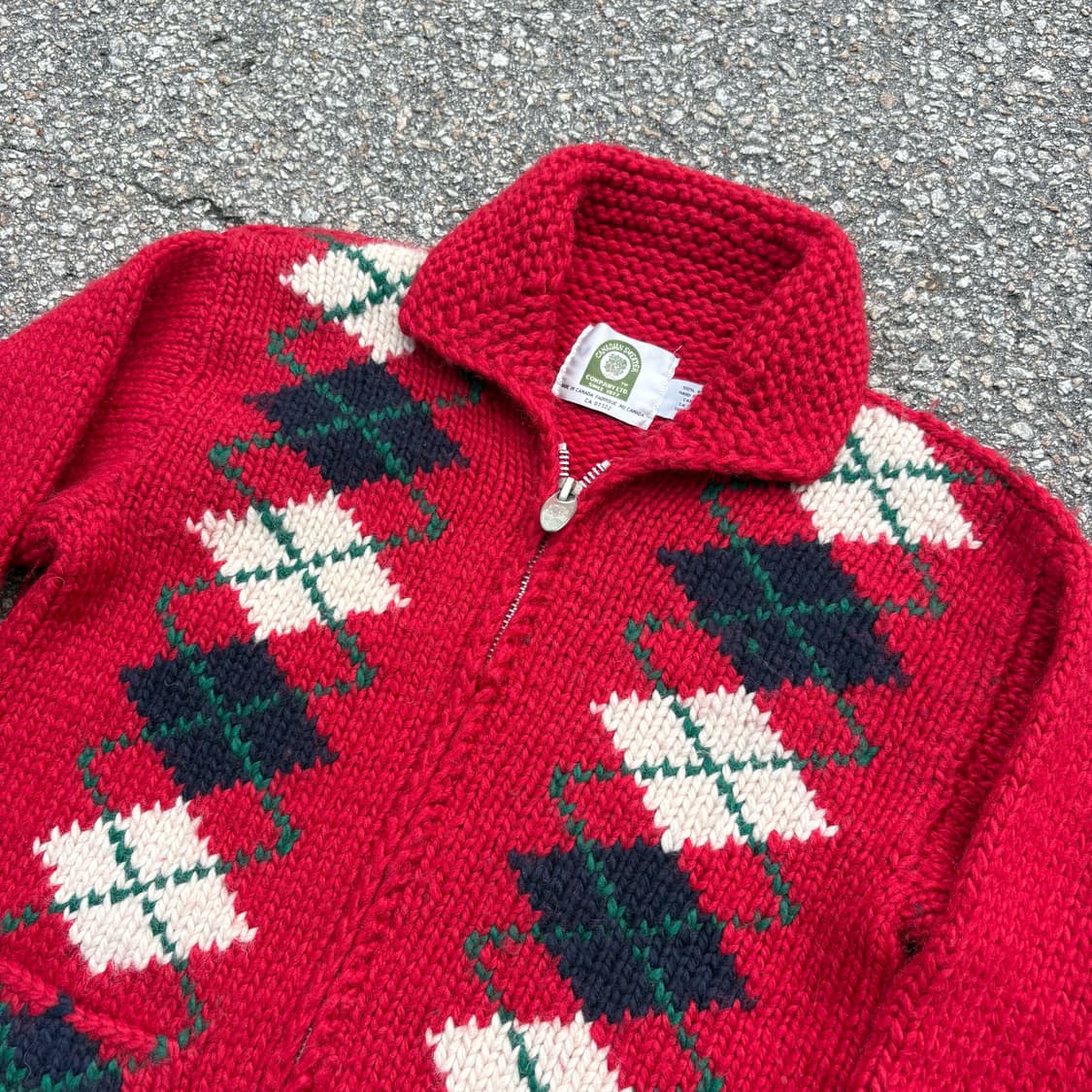 Canadian Sweater 아가일 패턴 헤비울 스웨터 상품이미지3