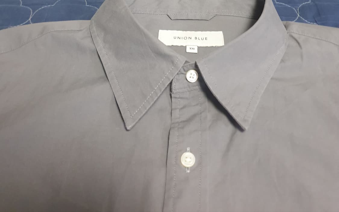 유니온블루 런드리 페이퍼 긴팔셔츠 차콜 (XXL) 상품이미지4