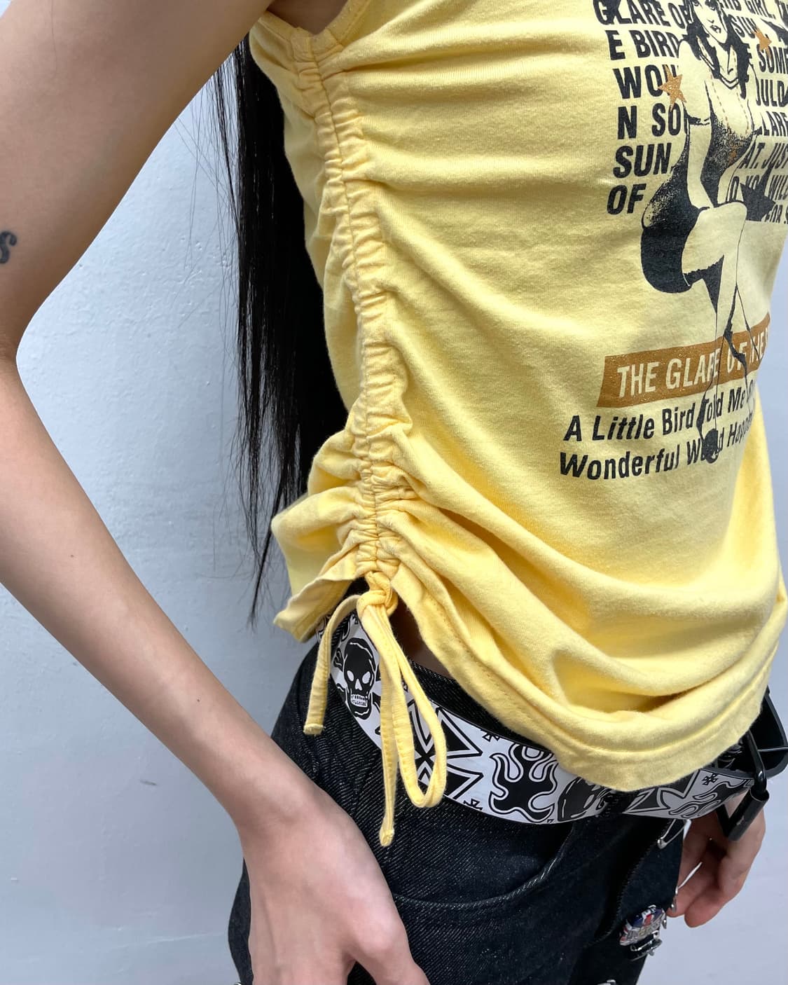 Retro girl star yellow sleeveless 상품이미지5
