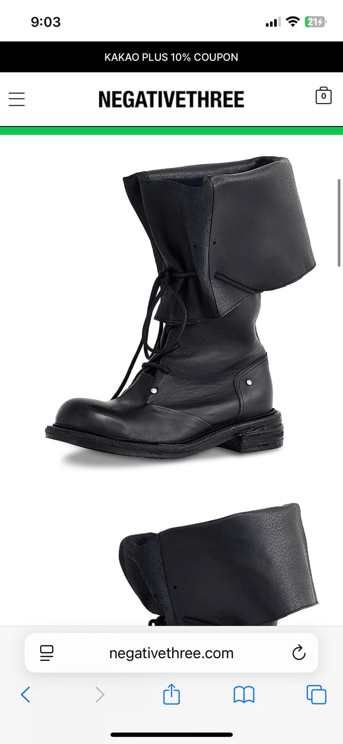네거티브쓰리 레이스업 부츠 상품이미지1
