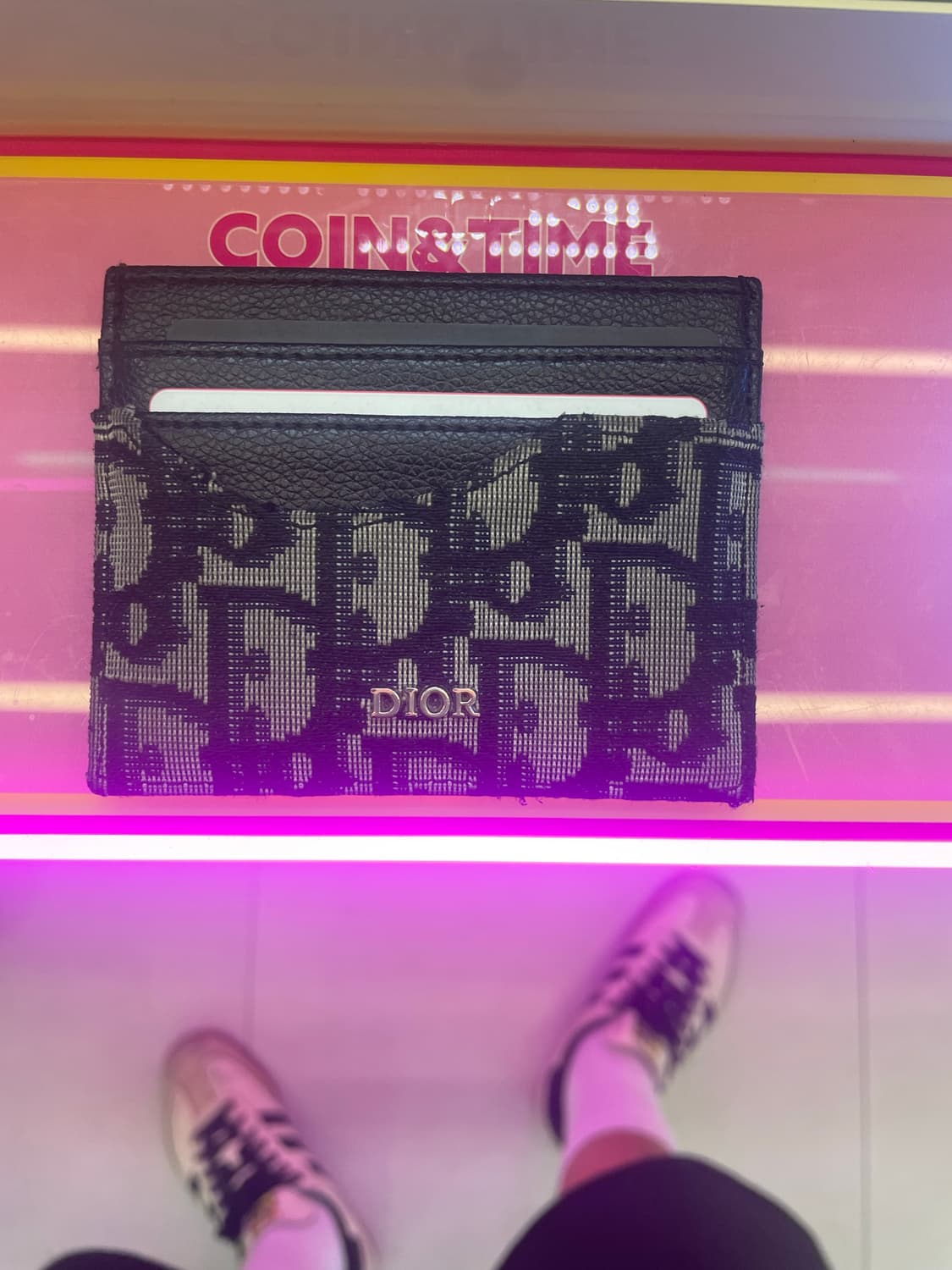 Dior Saddle Card Holder Black Grained Ca 상품이미지1