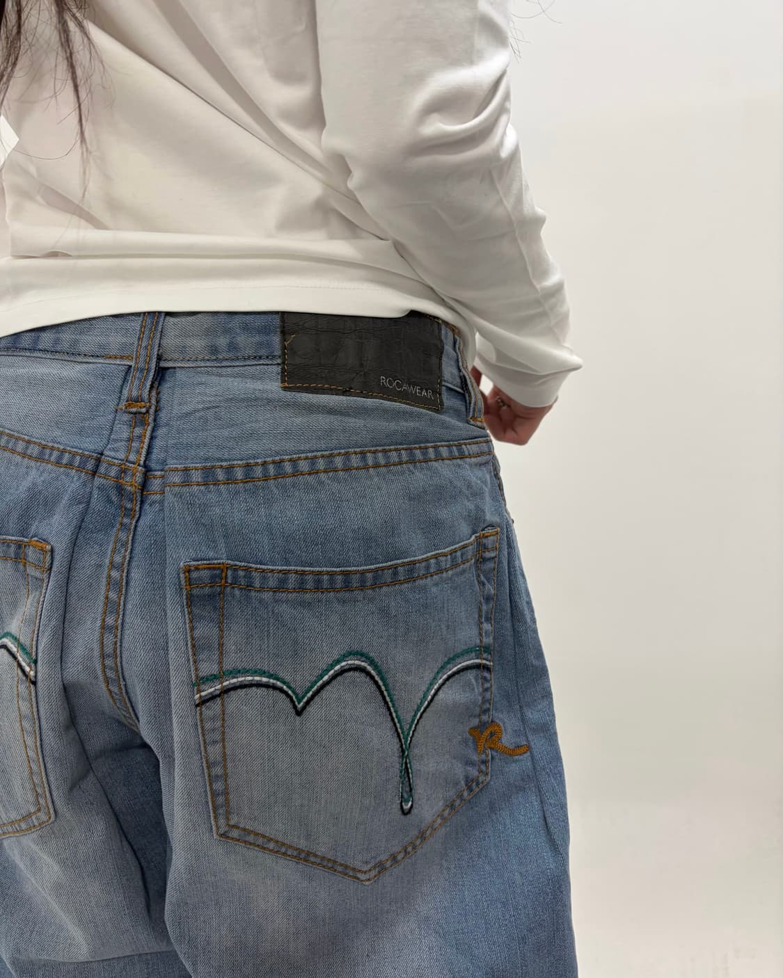 90s ROCA WEAR 올드스쿨 워시드 와이드 힙합팬츠 상품이미지1