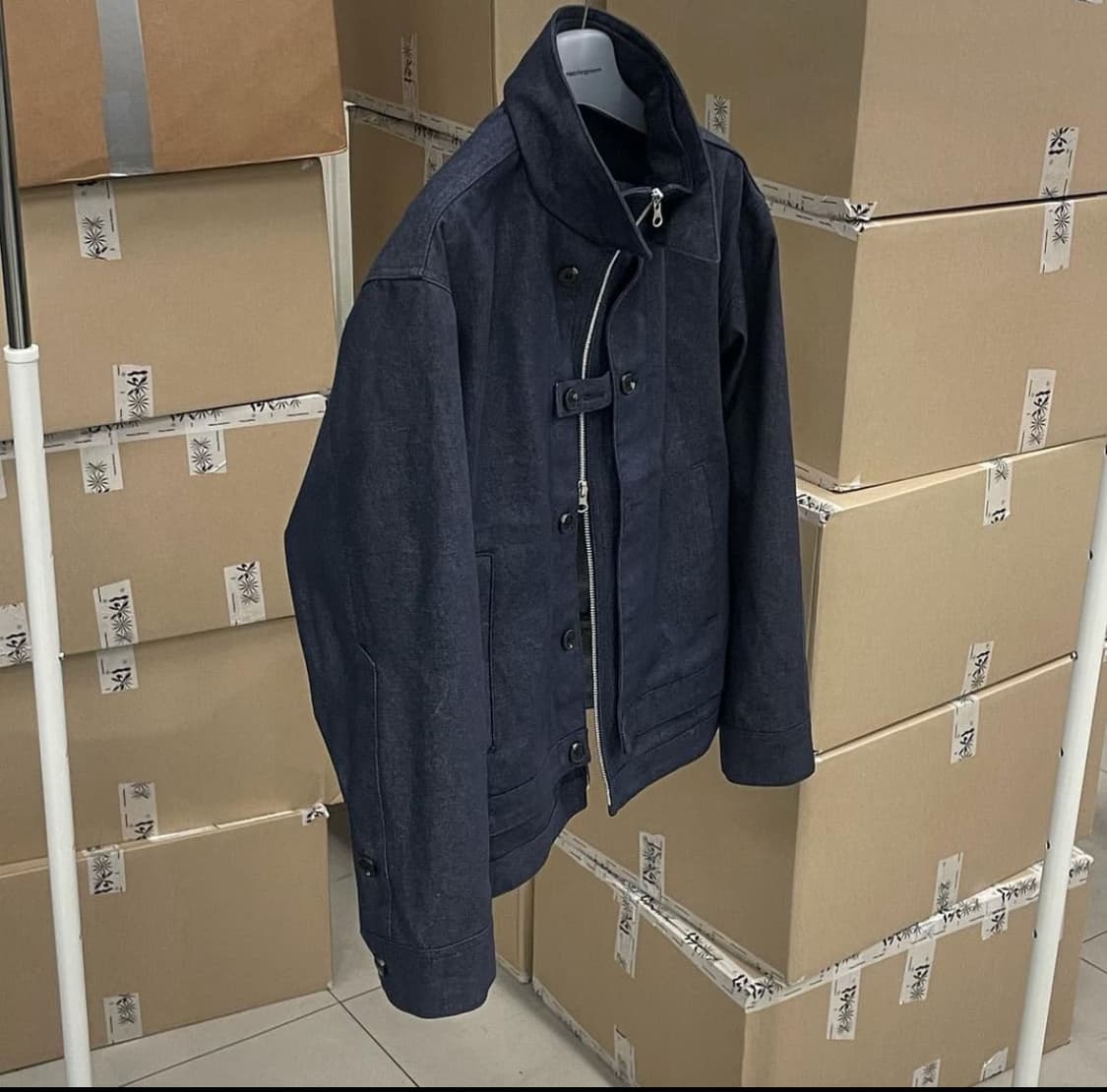 해칭룸 레이어드 트러커 자켓 인디고 상품이미지1