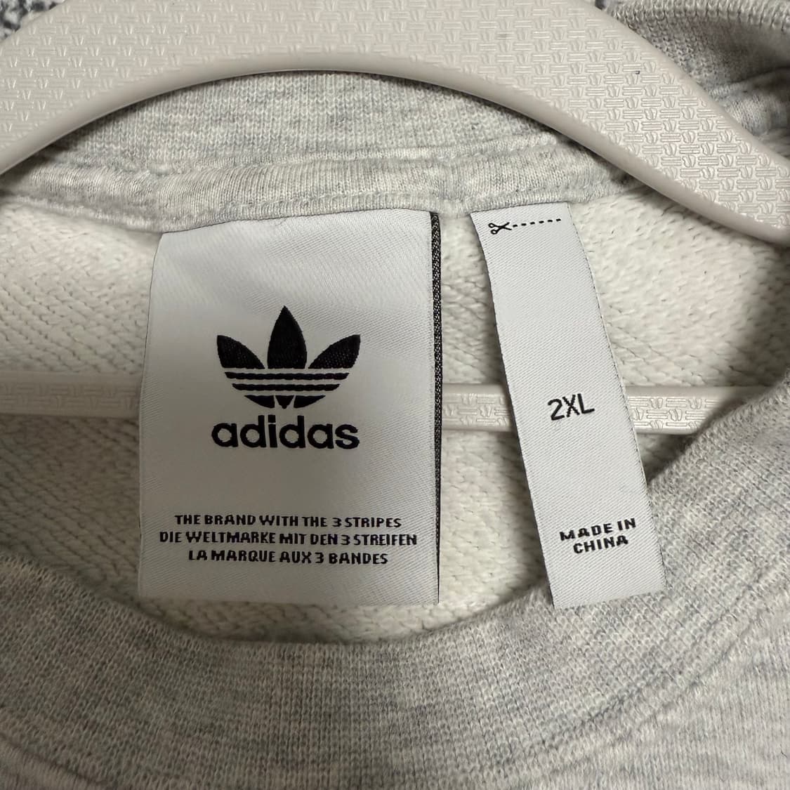 아디다스 파이어버드중앙로고 맨투맨 그레이 2XL 상품이미지3