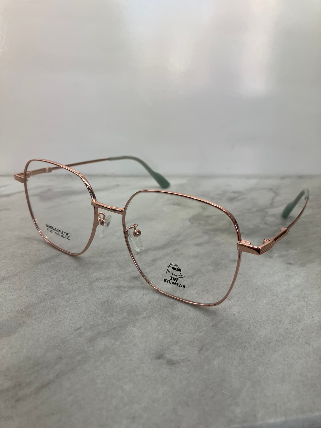 JW EYEWEAR 로즈골드 소프트 스퀘어 와이드 메탈테 안경 상품이미지9