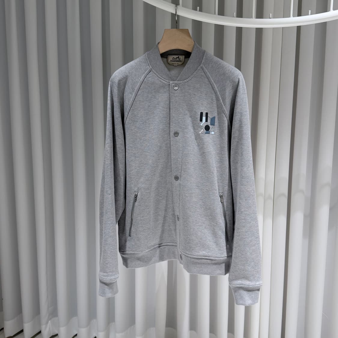 (S+/L) / 에르메스 미니 가죽 패치 그레이 블루종 상품이미지2