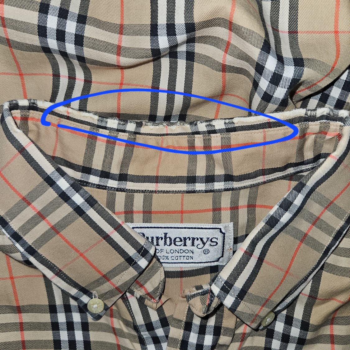 버버리 체크 셔츠 M 상품이미지6