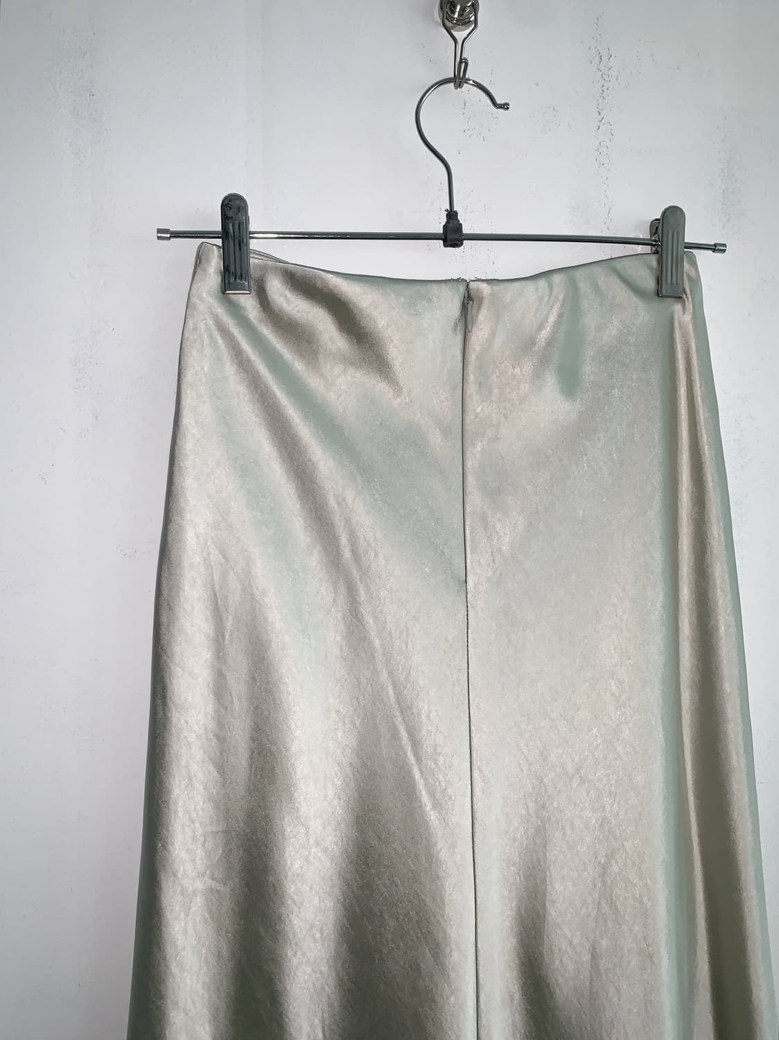Mint Green Satin Maxi Skirt 상품이미지7