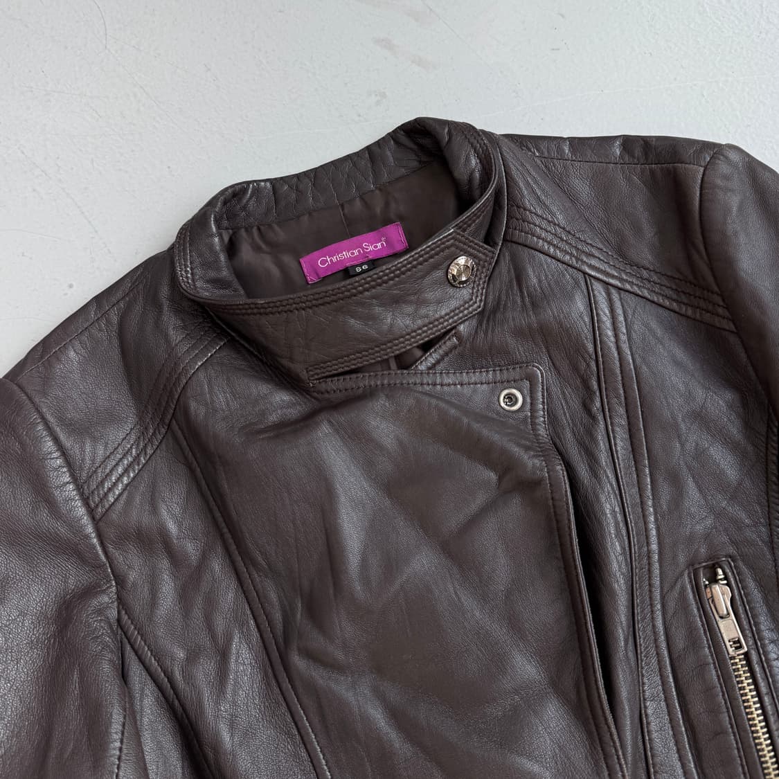 사선 라이더 리얼레더 릭오웬스맛 양가죽 가죽자켓 상품이미지5