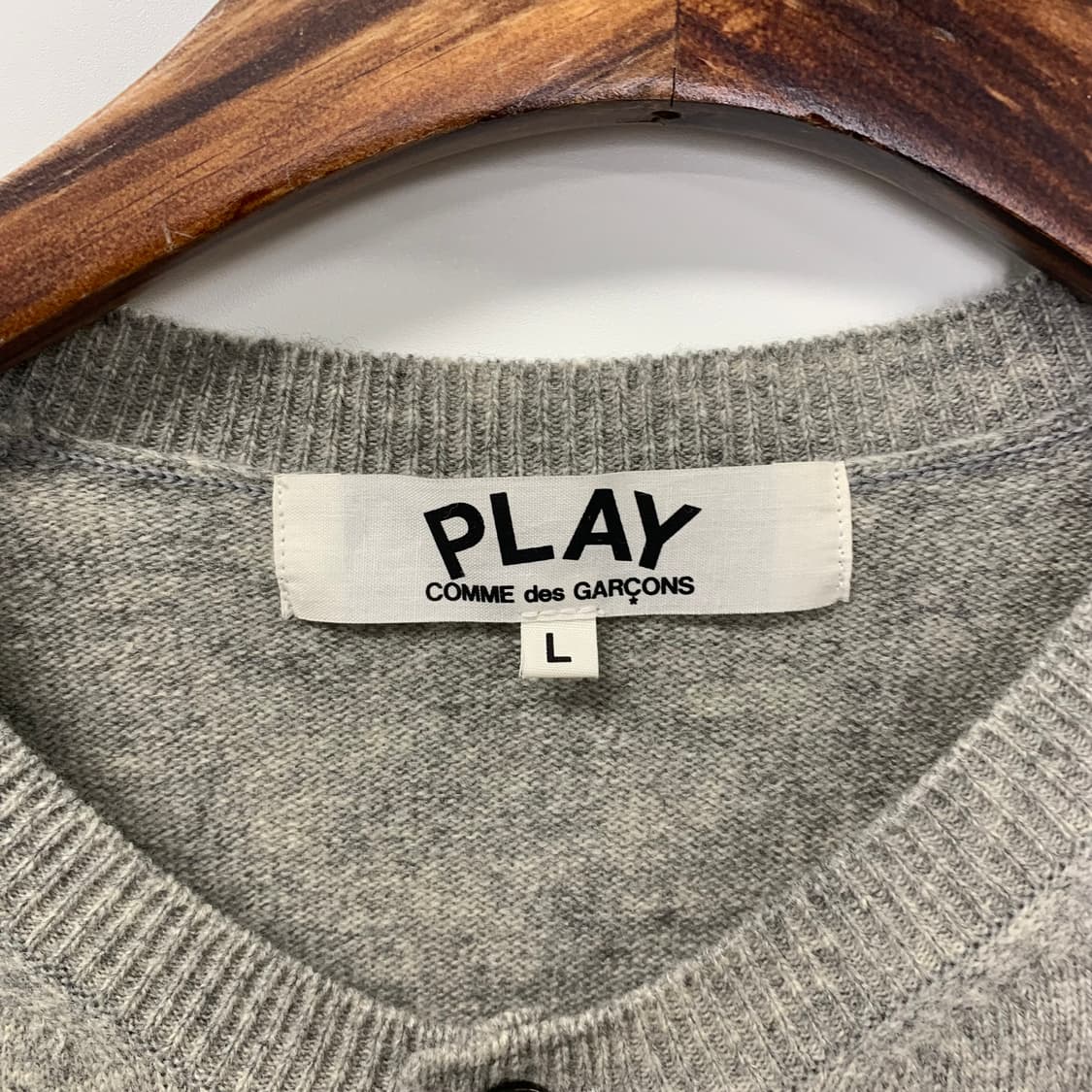 꼼데가르송 블랙와펜 그레이 라운드 니트 가디건 상품이미지6