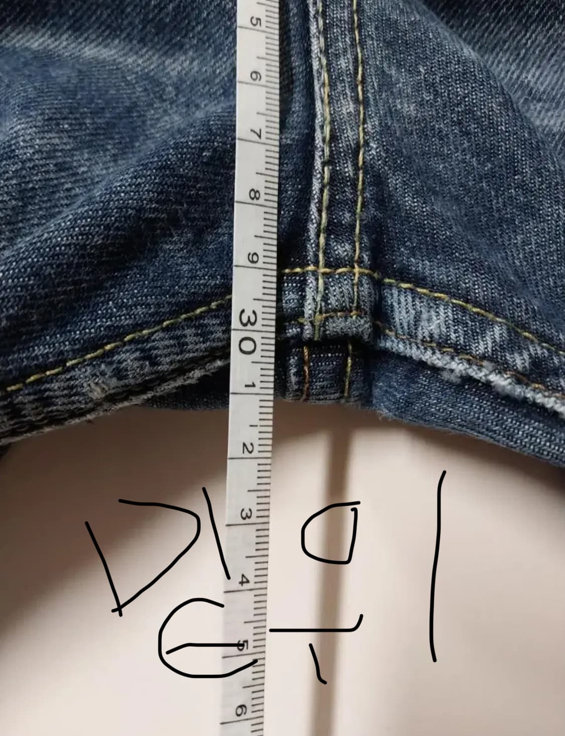 리바이스 523 스트레이트 핏 워싱 셀비지 데님  상품이미지10